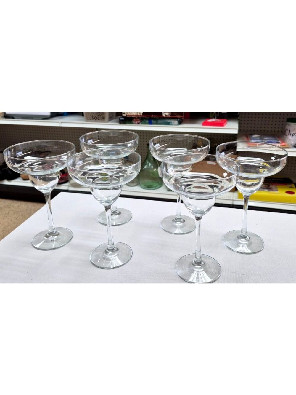 Clear Margarita Glasses Stemware Cocktail Glass 8 Oz Capacity Set 6